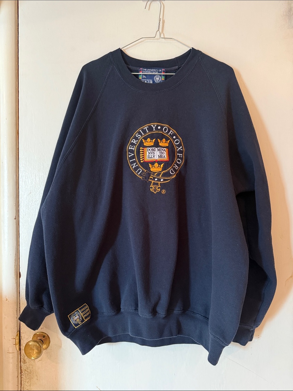 Oxford University Embroidered Blue Crew Sweatshirt Officially Licensed Men's 3XL